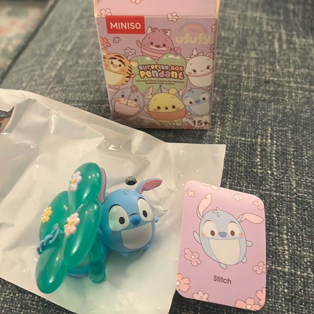 Disney Miniso Surprise Box Pendant keychain blind box - Stitch new box opened